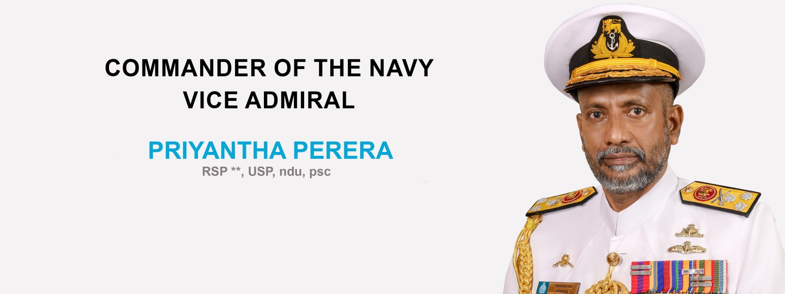 Vice Admiral Priyantha Perera - New Navy Chief